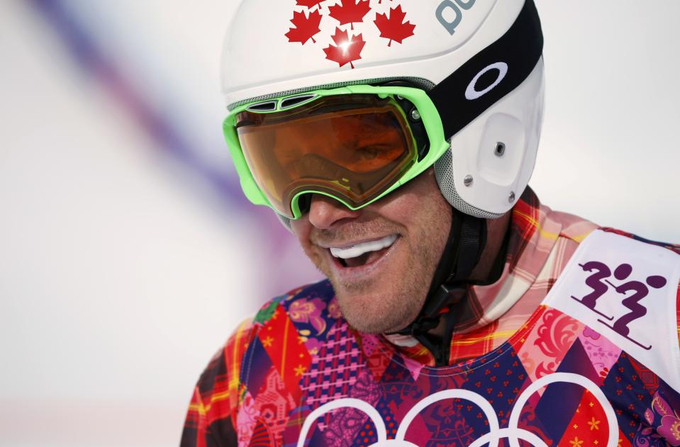 Canada's Christopher Delbosco smiles during the men's freestyle skiing skicross training session at the 2014 Sochi Winter Olympic Games in Rosa Khutor February 20, 2014. REUTERS/Mike Blake (RUSSIA - Tags: SPORT OLYMPICS SPORT SKIING)