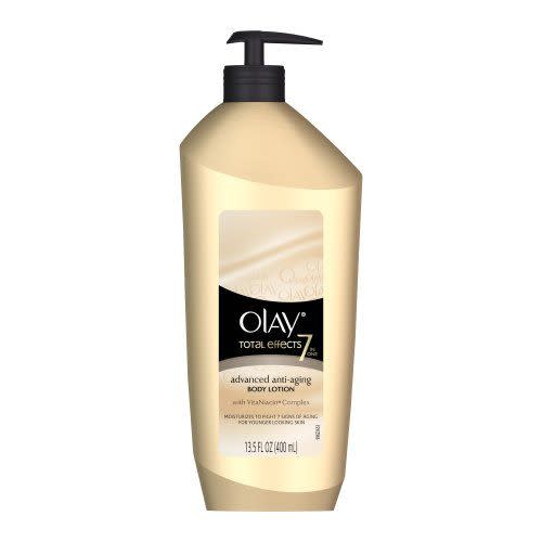 <p><strong>Olay</strong></p><p>amazon.com</p><p><a href="https://www.amazon.com/dp/B004PGYRZO?tag=syn-yahoo-20&ascsubtag=%5Bartid%7C10055.g.33648889%5Bsrc%7Cyahoo-us" rel="nofollow noopener" target="_blank" data-ylk="slk:CHECK PRICE;elm:context_link;itc:0;sec:content-canvas" class="link ">CHECK PRICE</a></p><p>Even sweeter than the price is the smell of this lotion. "The scent lingered in a pleasantly subtle way," shared one tester. It's infused with shea butter and vitamins B3 and E, and it's backed by the Good Housekeeping Seal. Our Lab also found that it improved the moisturization of skin by a seriously impressive 52%. </p>