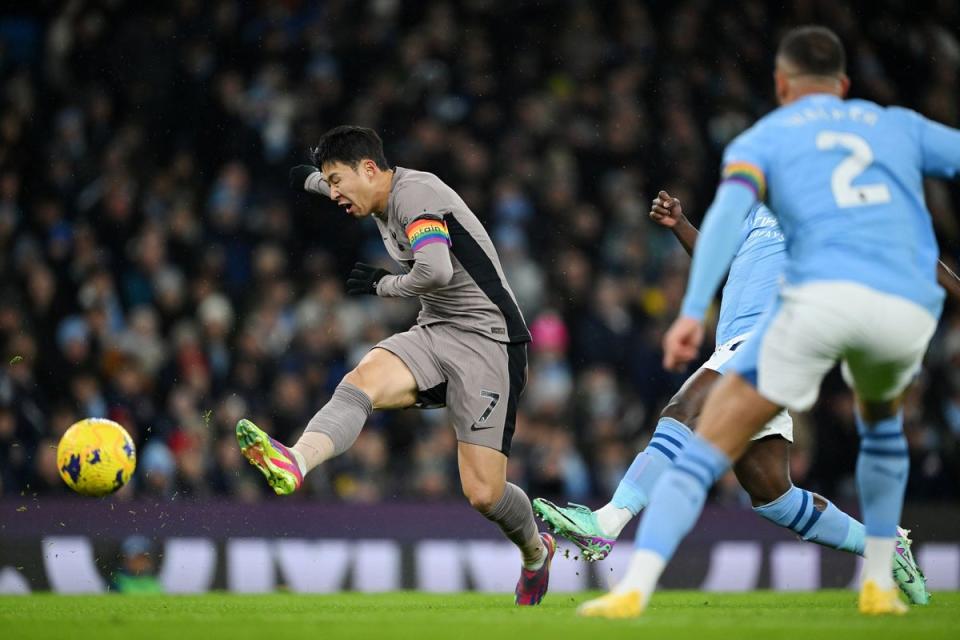Heung-min Son scoring against Manchester City (Getty Images)