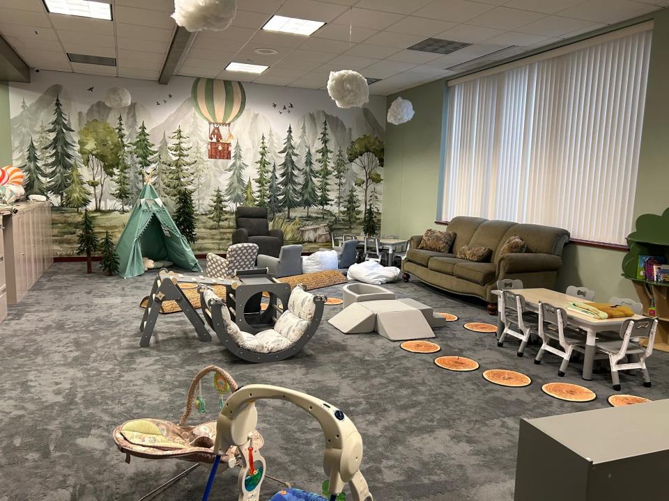 One of the sections in the new Top Notch Prep Academy with a forest theme for the children's delight.