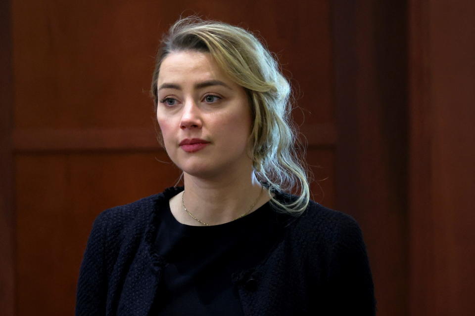 Amber Heard appears at Johnny Depp&#39;s defamation trial on April 28 in Fairfax, Va. (Photo: Michael Reynolds/Pool via REUTERS)