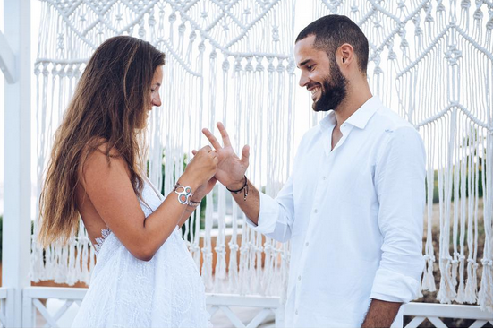 Malena Costa y Mario Suárez, boda por sorpresa (Instagram).