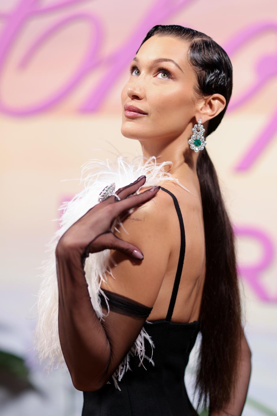 Bella Hadid glowed in Chopard jewelry.