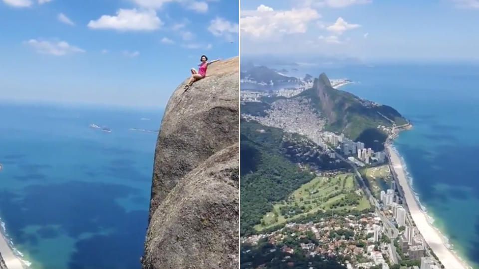 Tourist hot spot, Pedra da Gávea, where self described thrill seekers go to take the perfect social media photo. 