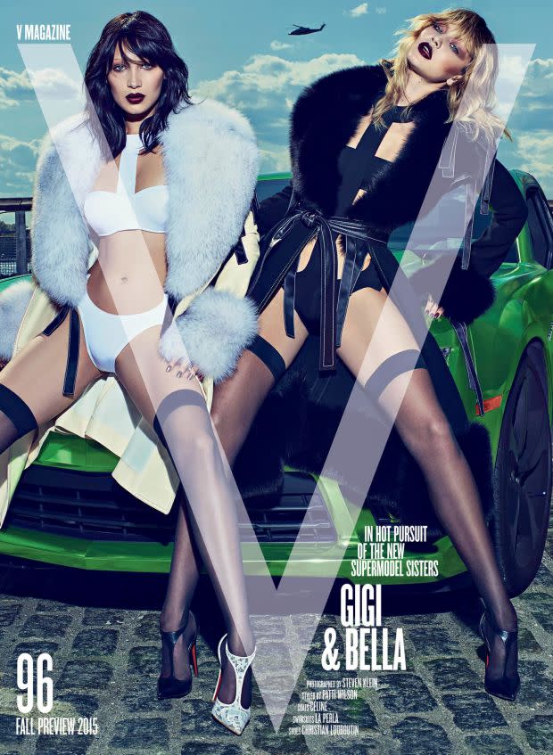 Gigi and Bella Hadid star on front cover of V Magazine (Photo: Steven Klein/V Magazine).