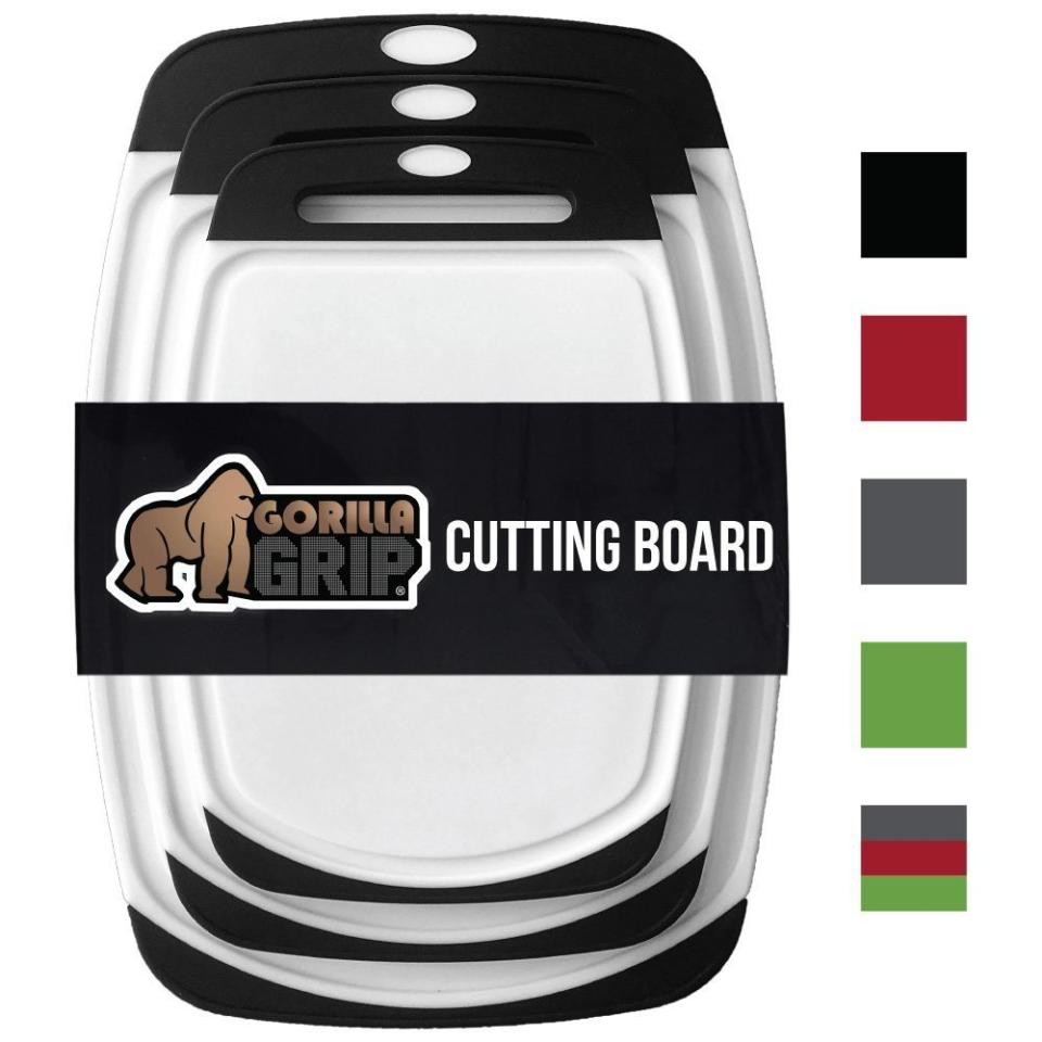 You'll be doing plenty of raw food prep, so having the right equipment is important. You'll want one cutting board designated exclusively for raw meat. The others can be used for various fresh fruits and veggies. <br /><br />We recommend <a href="https://www.amazon.com/Original-GORILLA-Reversible-Professional-Dishwasher/dp/B01GP2MTXW/ref=sr_1_4?s=home-garden&amp;ie=UTF8&amp;qid=1516893139&amp;sr=1-4&amp;keywords=cutting+boards" target="_blank">this 3-pack of reversible, dishwasher-safe cutting boards</a>.&nbsp;