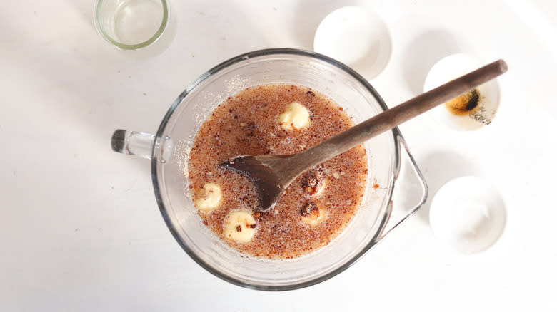 milk and spices in a bowl