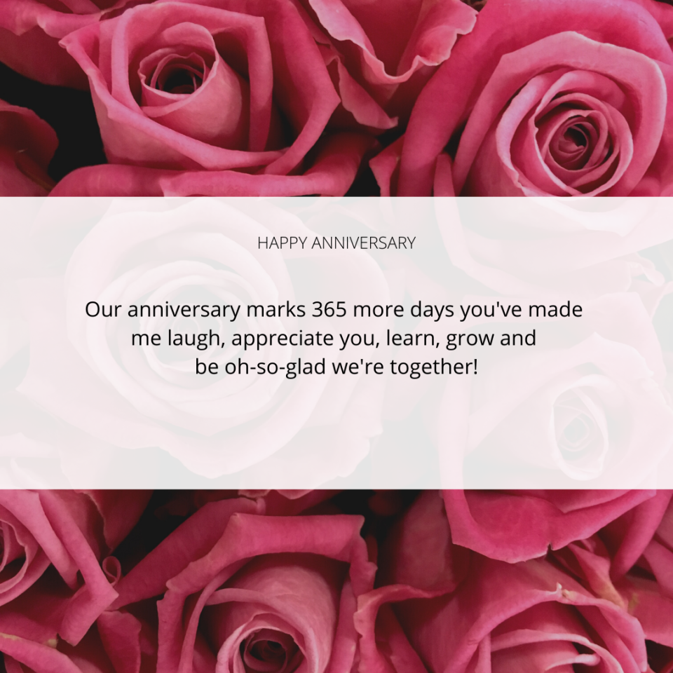 365 more days romantic anniversary message