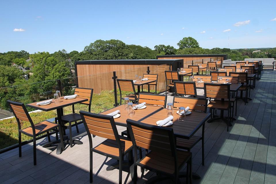 Mare, a rooftop restaurant is four stories up on Waterman Street in Providence's Wayland Square.