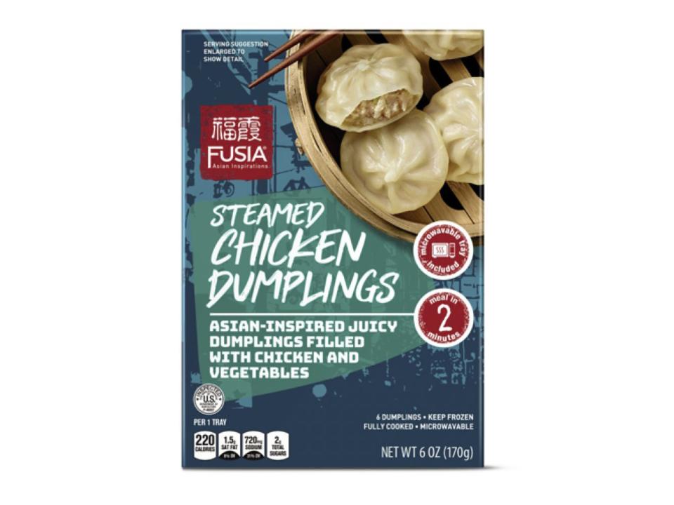 Fusia steamed chicken dumplings from Aldi