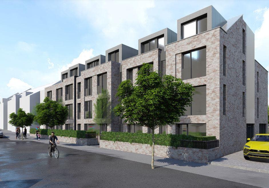 Reading Chronicle: A CGI of an approved plan for a four storey building containing 23 flats at Silver Street, Reading is set to look like. Credit: Studio NQ