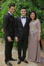 Paolo Valenciano (eldest son of Gary Valenciano and Angeli Pangilinan-Valenciano) and Samantha Godinez (daughter of Jaime and Gina Godinez) had a Christian wedding that was held at Manila Polo Club last Feb. 7 officiated by Reverend Agustin Lising.