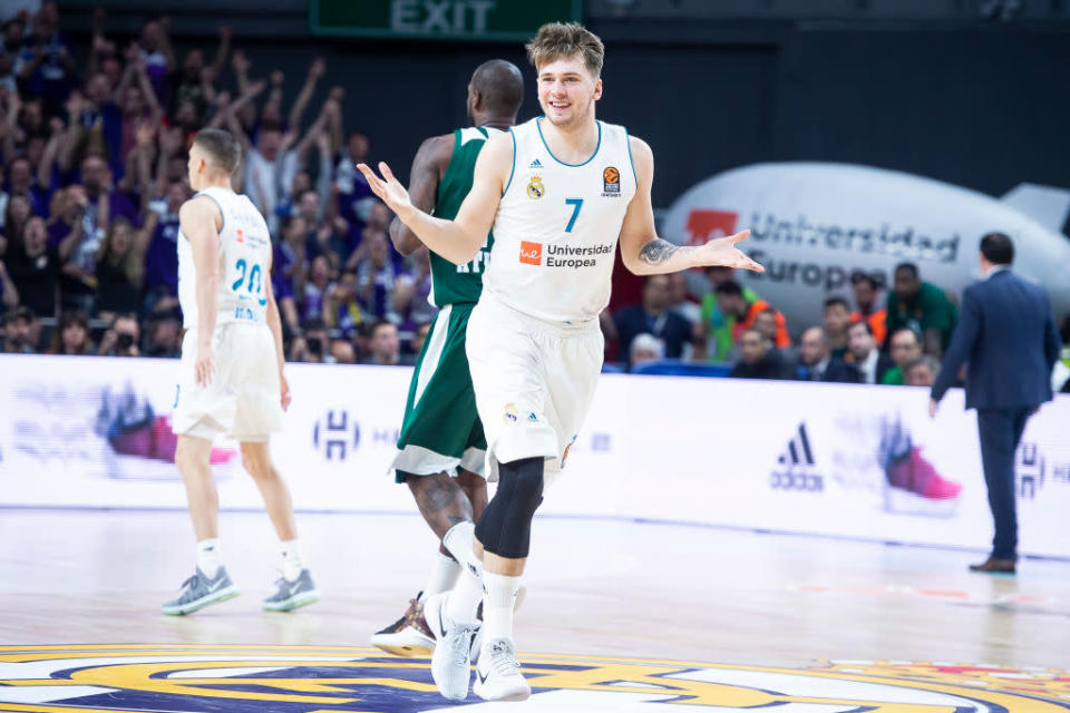 Slovenian wunderkind Luka Doncic is still committed to Real Madrid for at least two more games. (Getty Images)