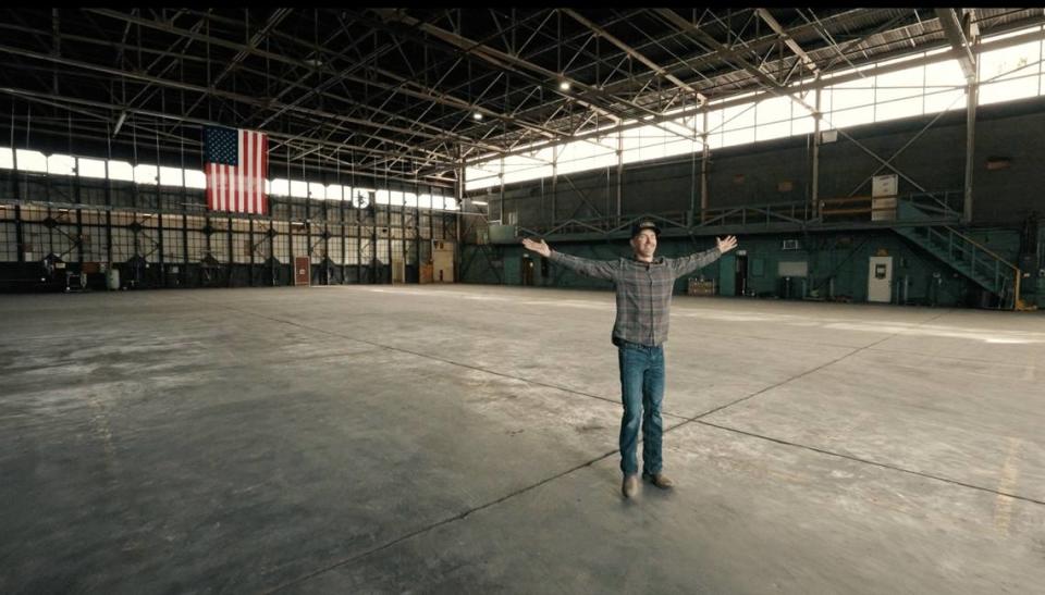 BarrelHouse Brewing Co. co-founder Jason Carvalho poses for a picture at the future site of The Hanger, the Paso Robles brewery’s newest production facility and taproom. It will be located at the corner of Niblick and Creston roads in Paso Robles in a former airplane hanger.