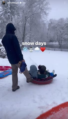 <p>Jenna Bush Hager/Instagram</p> Jenna Bush Hager enjoys snow day with kids