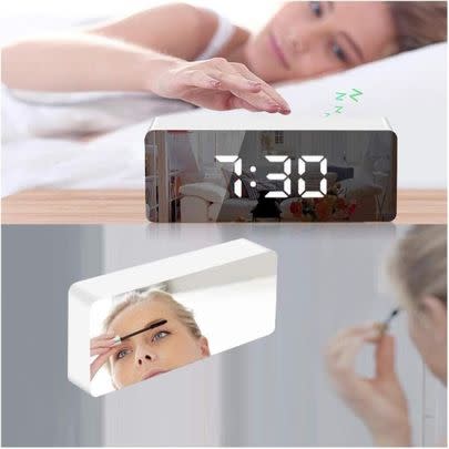 This TikTok-famous mirrored alarm clock