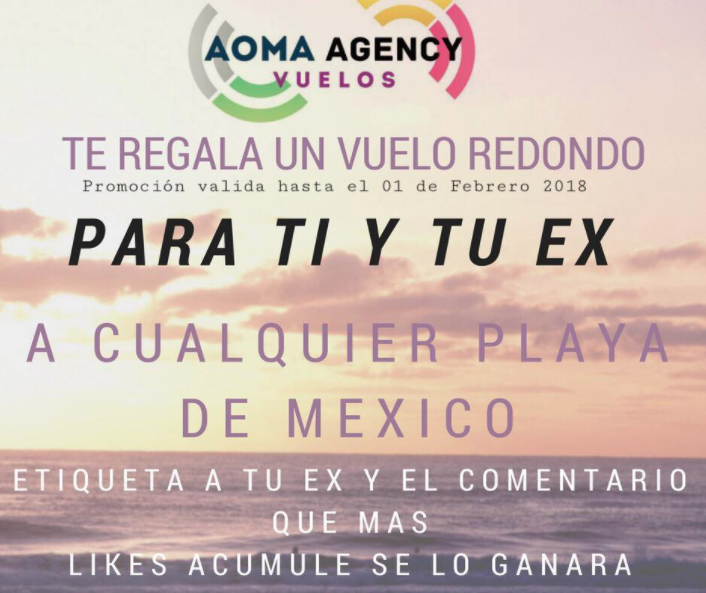 ¿Participarías en esta promoción? Foto: Facebook.com/AOMAgencia