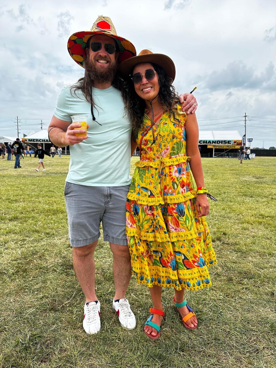 Nick Morrison and Karina Harty-Morrison, from Columbus, Ohio, at their first Bourbon & Beyond on Sunday, Sept. 17, 2023, in Louisville.