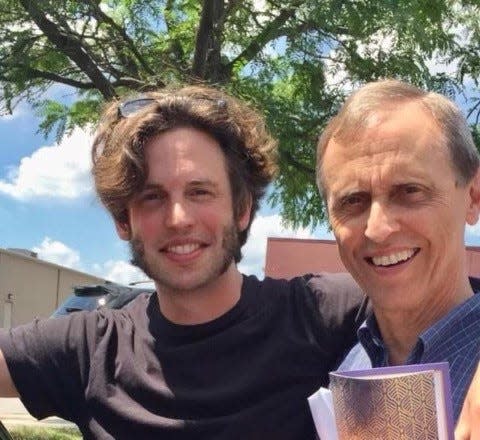 Evan Seyfried with his father Ken.