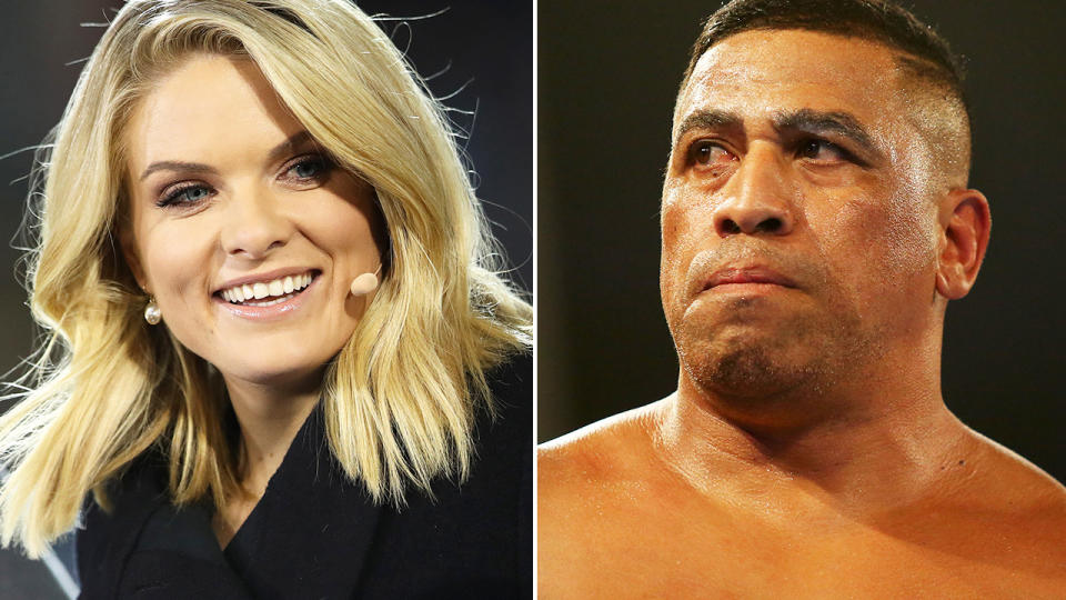 Erin Molan and John Hopoate, pictured here in 2019.