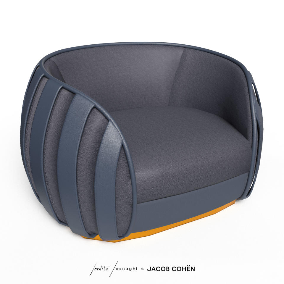 The “Loto” armchair by Inedito/Asnaghi-and Jacob Cohën.