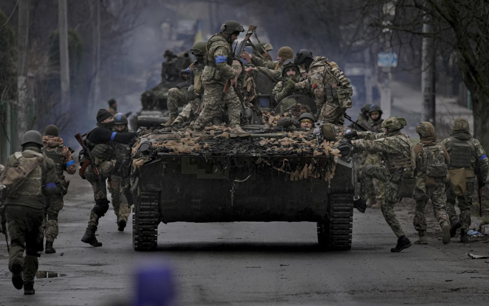 Corporal Dominic Abelen travelled to Ukraine to fight for the country's independence. Source: AP Photo