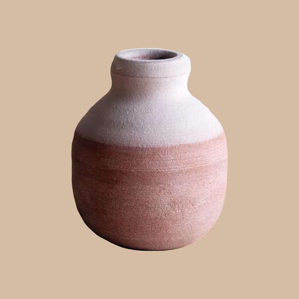 Sheldon Ceramics Terra Cotta Round Bottle Vase