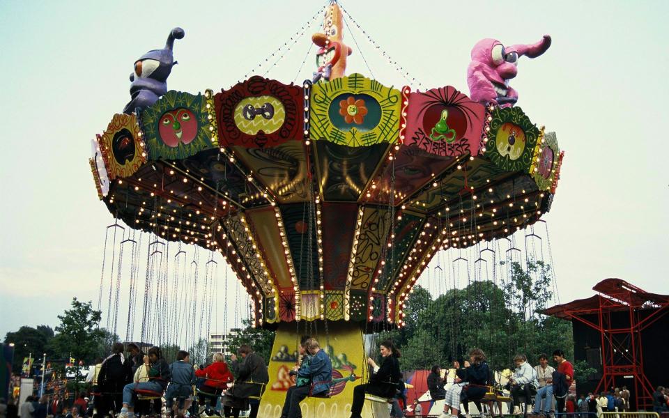 The artist Kenny Scharf created a swing ride dedicated to the ‘cosmic spirits of flight’