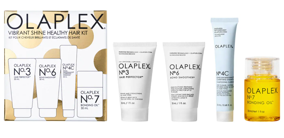 Olaplex kit with No. 3, No. 6, No. 4, and No. 7