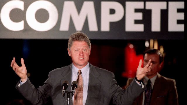 President Bill Clinton enthusing about Nafta in 1993.