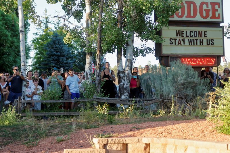 U.S. President Biden arrives in Grand Canyon Village, Arizona