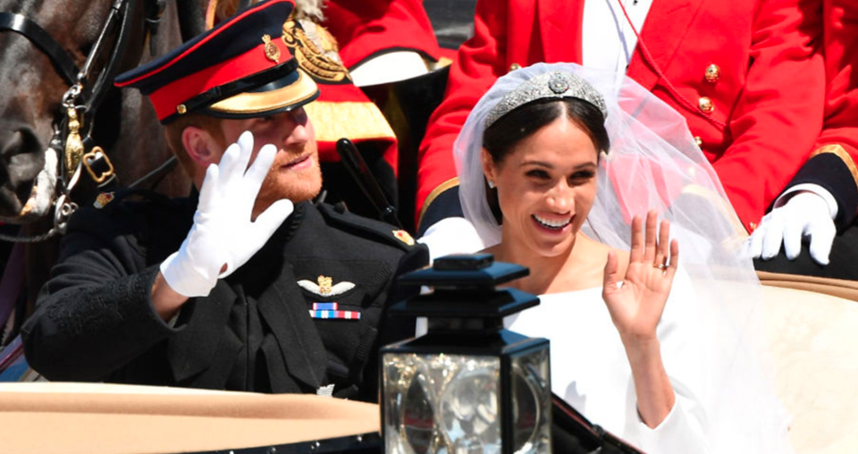 Meghan Markle recognised her old teacher whilst on the carriage ride with new husband Prince Harry. Source: Getty