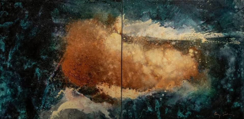 “Deep Water Crater”, 2012, acrílico sobre lienzo.