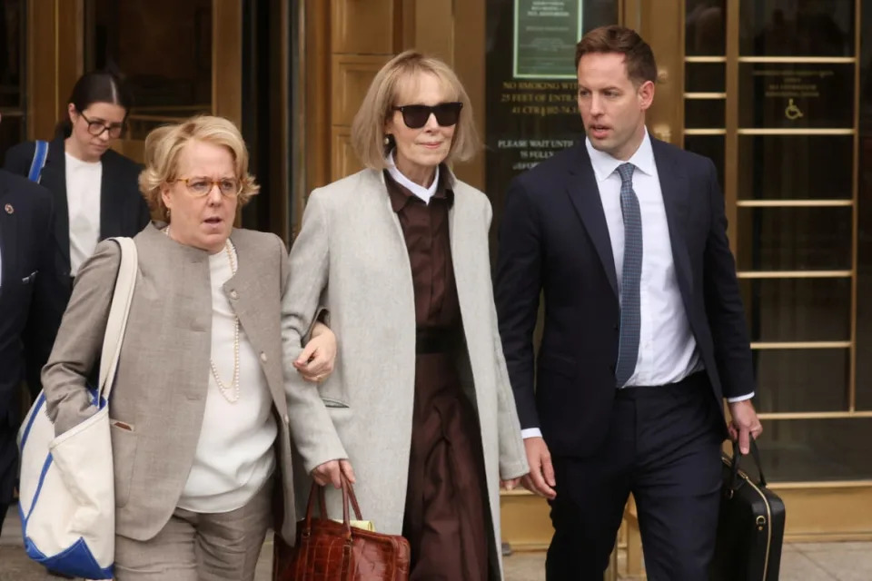 E. Jean Carroll departs the Manhattan federal courthouse in New York City.