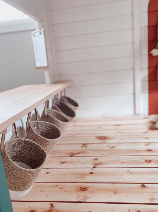 hanging baskets in cubby house