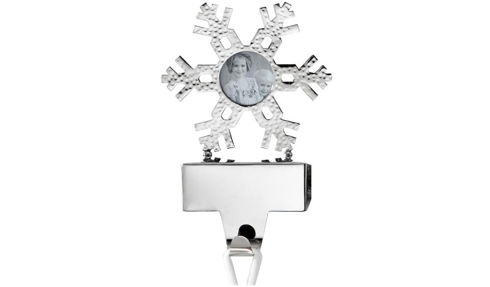 Hammered Snowflake Picture Frame Stocking Hook