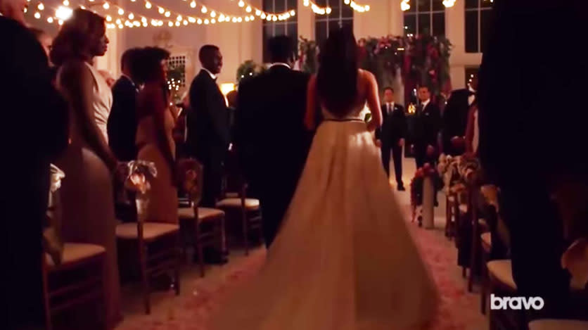 Robert walked Rachel down the aisle during the final episode of season seven. Source: Bravo