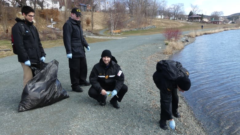 Navy reservists clean shores of Quidi Vidi, shocked by amount of plastics