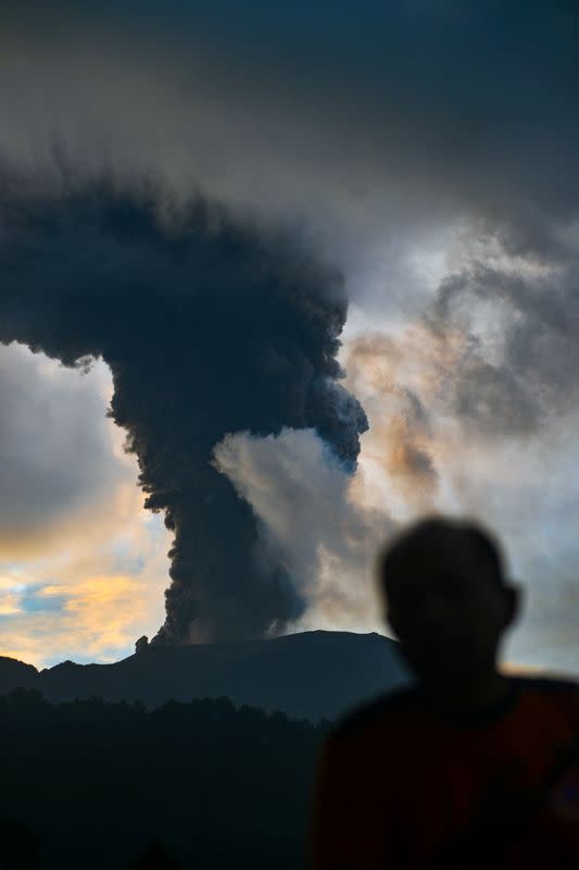 Mount Marapi volcano eruption in West Sumatra