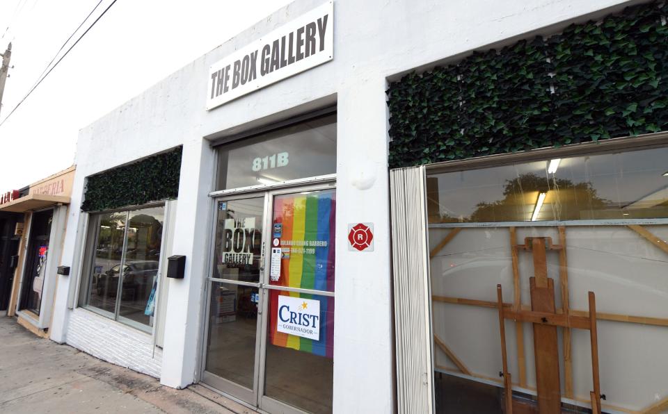 Democratic gubernatorial candidates Nikki Fried and Charlie Crist attend a debate Wednesday night, June 15, 2022 at The Box Gallery in West Palm Beach.