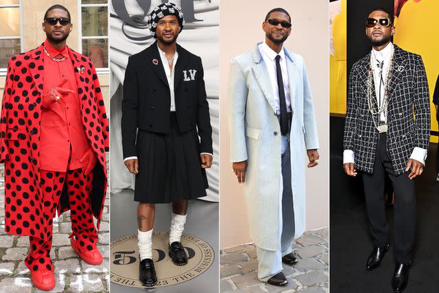 <p>Pascal Le Segretain/Getty Images; Pascal Le Segretain/Getty Images; Jacopo Raule/Getty Images; Stephane Cardinale - Corbis/Corbis via Getty Images</p> Usher attends Paris Fashion Week from September, 27 to October, 3, 2023.