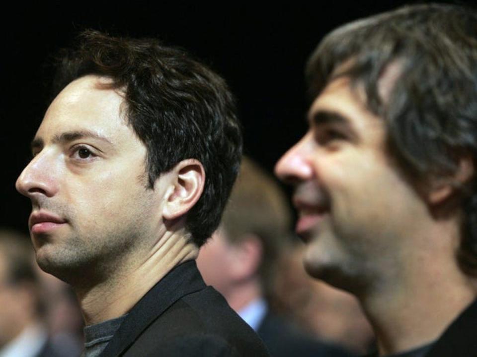 Die Google-Gründer Sergey Brin and Larry Page. - Copyright: Chris Hondros/Getty Images