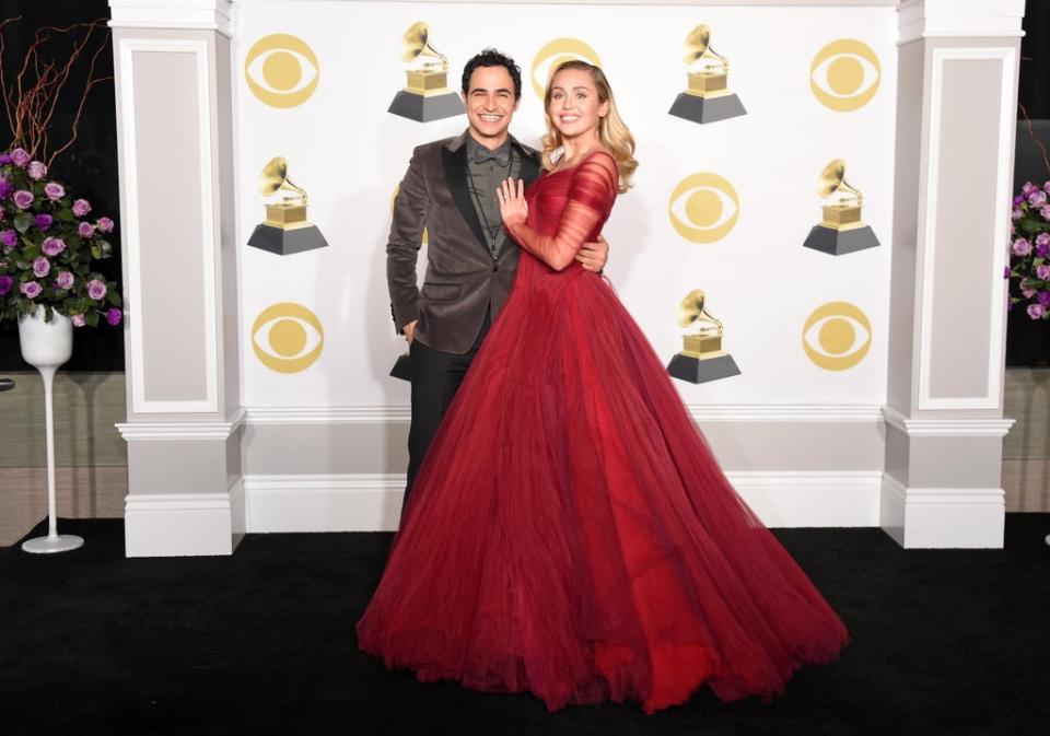 Miley Cyrus epitomised old school Hollywood glamour at the Grammy Awards, wearing a stunning, crimson gown from Zac Posen’s pre-fall 2018 collection. In November 2019, Posen announced the closure of his eponymous fashion label after 18 years (Getty)