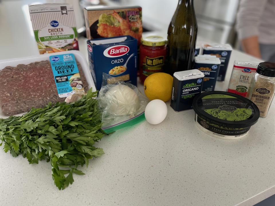 dinner ingredients