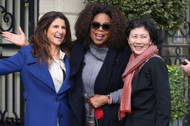 Oprah supports Stella McCartney at Paris Fashion Week for a charitable cause