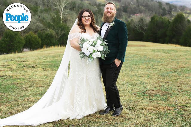 <p>Tess Alexander Photography</p> Country Artist Dylan Jakobsen and Carissa Bauman at their wedding in Nashville in Jan. 2024