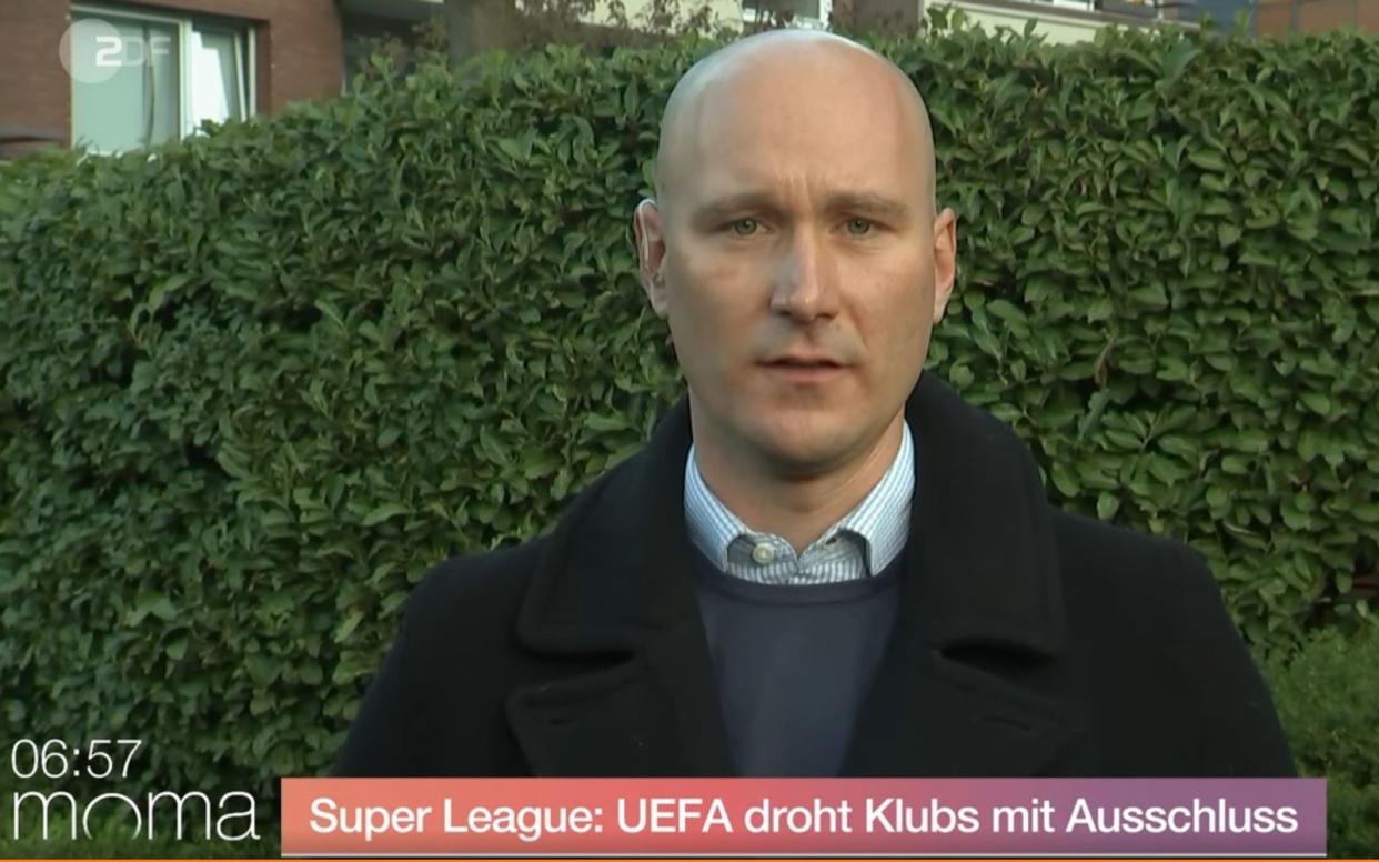 Paul Lambertz, Fachanwalt für Sportrecht, sieht keine Handhabe der UEFA, gegen die geplante Super League vorzugehen. (Bild: ZDF)