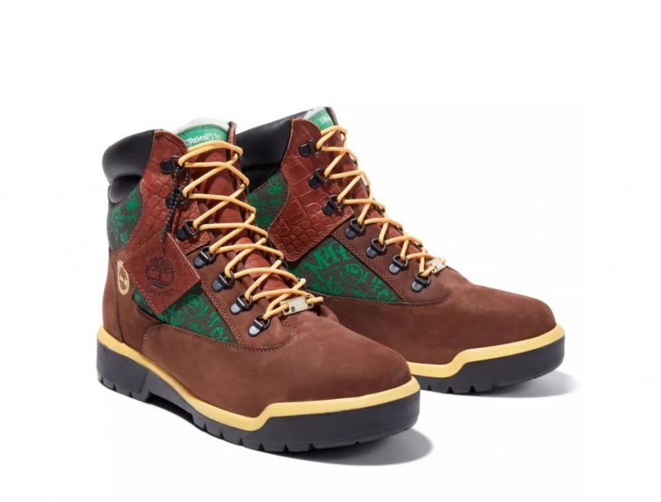 different color timberland field boots