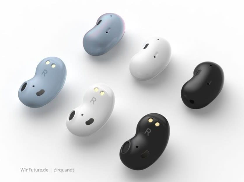 El sitio alemán WinFuture ha recreado cómo podrían ser los nuevos auriculares Galaxy Buds de Samsung. Foto: WinFuture.