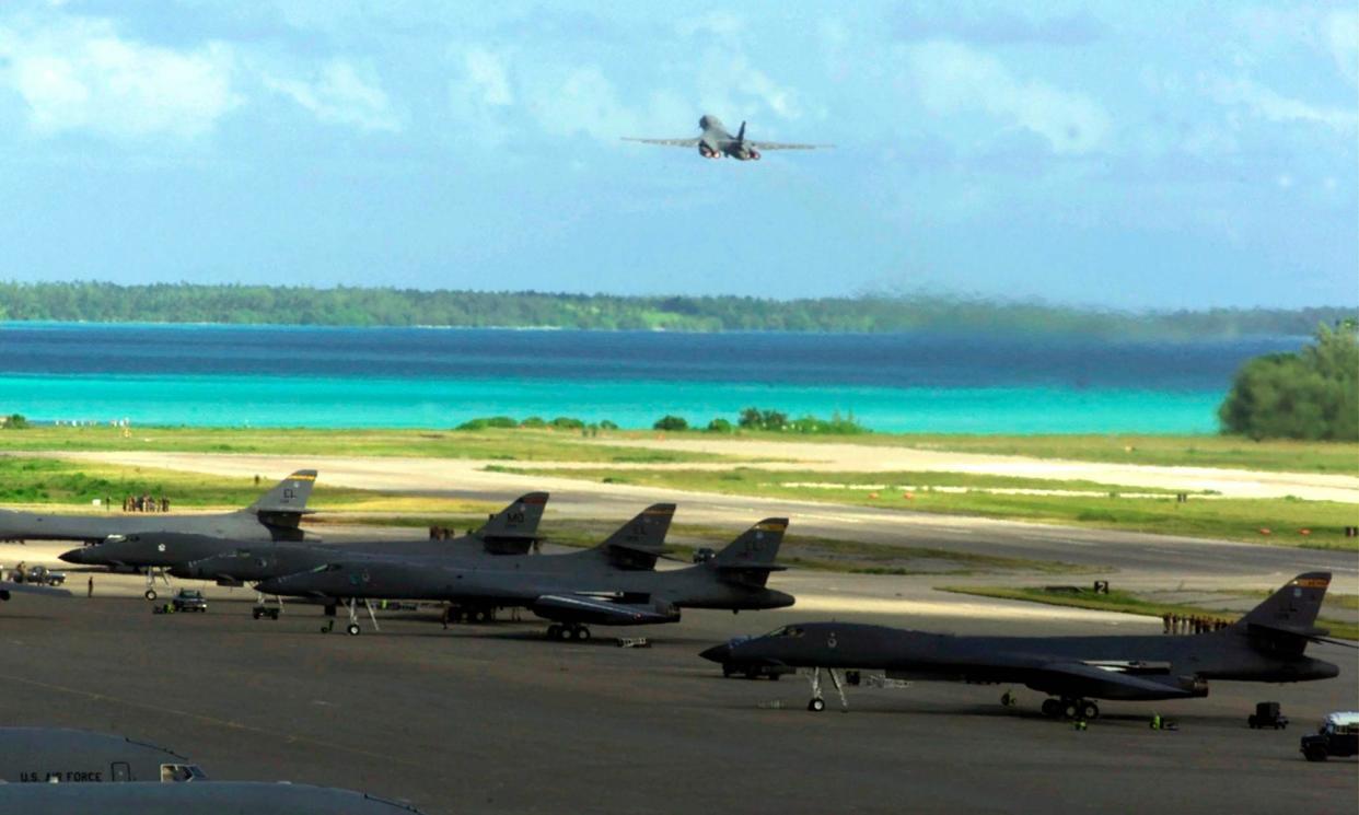 <span>A joint UK-US military facility on Diego Garcia, part of the Chagos Islands. ‘We should, finally, give the Chagos Islands, the last British colony in Africa, back to Mauritius, thus allowing Chagossians to return to their homes.’</span><span>Photograph: Pictures from History/Universal Images Group/Getty Images</span>